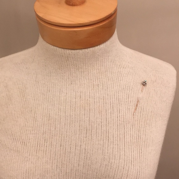 Vintage Rose Gold Opal & Pearl Stick Pin - Picture 7 of 8